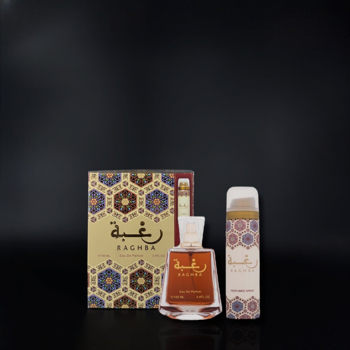 Lattafa Raghba SET 100ml EDP + Perfumed Spray
